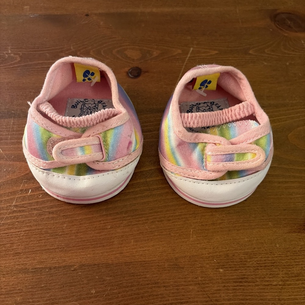 Build A Bear Workshop BABW Link pastel Striped Shoes Hi Top Sneakers
